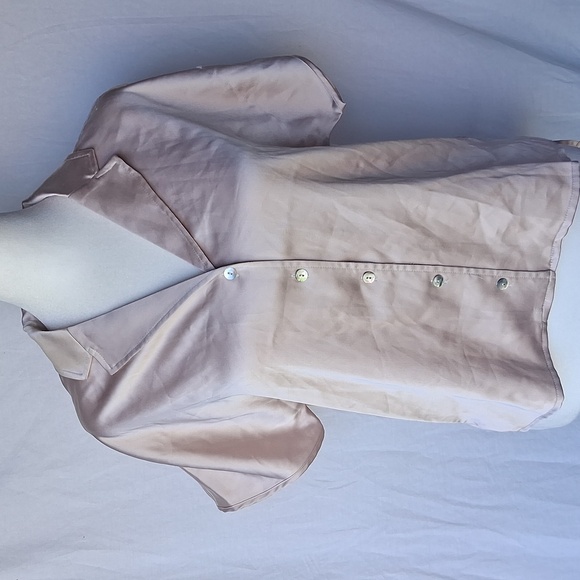 Rachel Zoe Satin Blouse in Cream - Picture 1 of 11